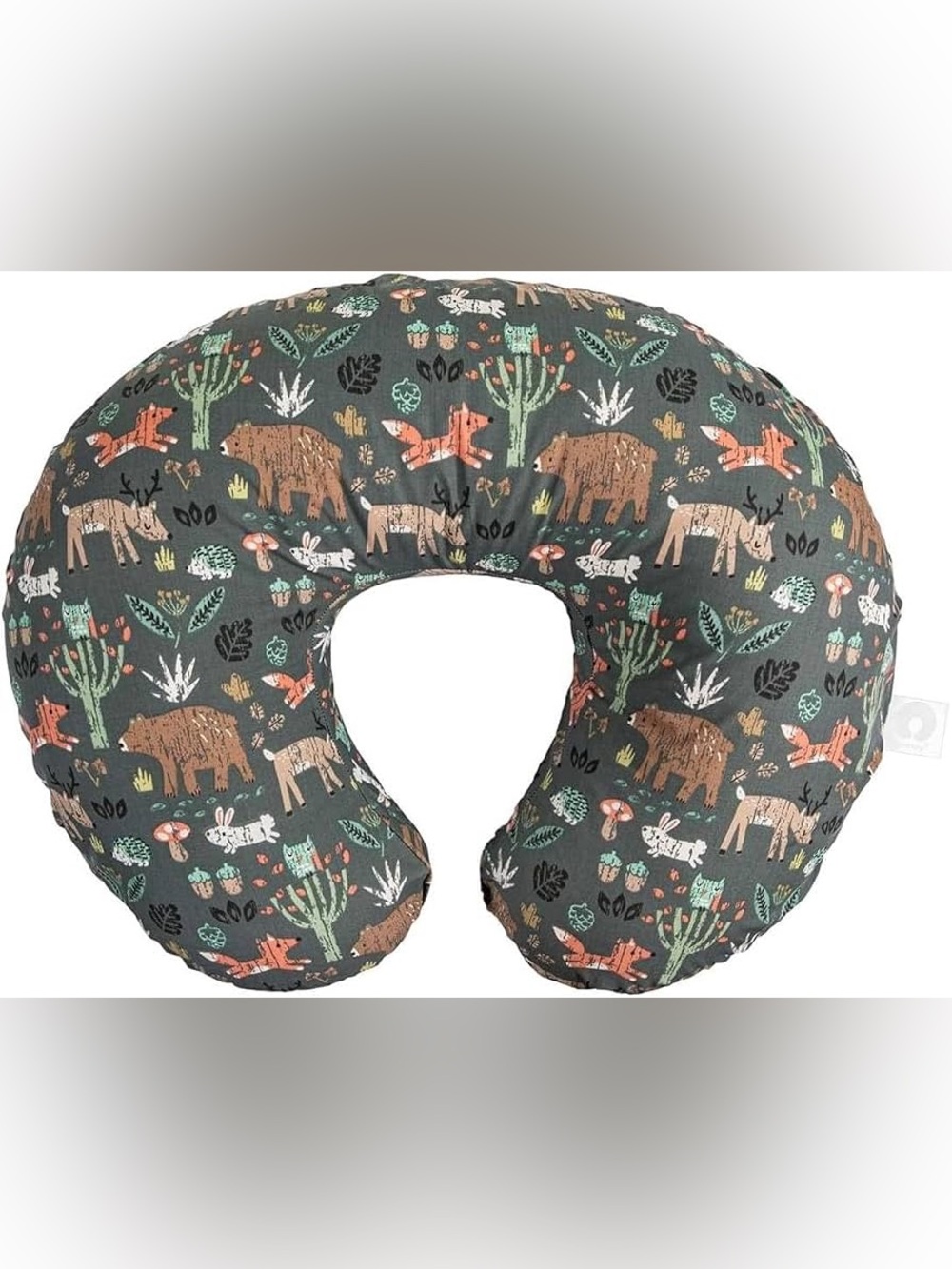 Boppy Nursing Support Pillow in Forest Green with Woodland Animals - Unbranded